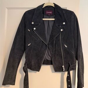 Vigoss Dark Grey Leather Jacket